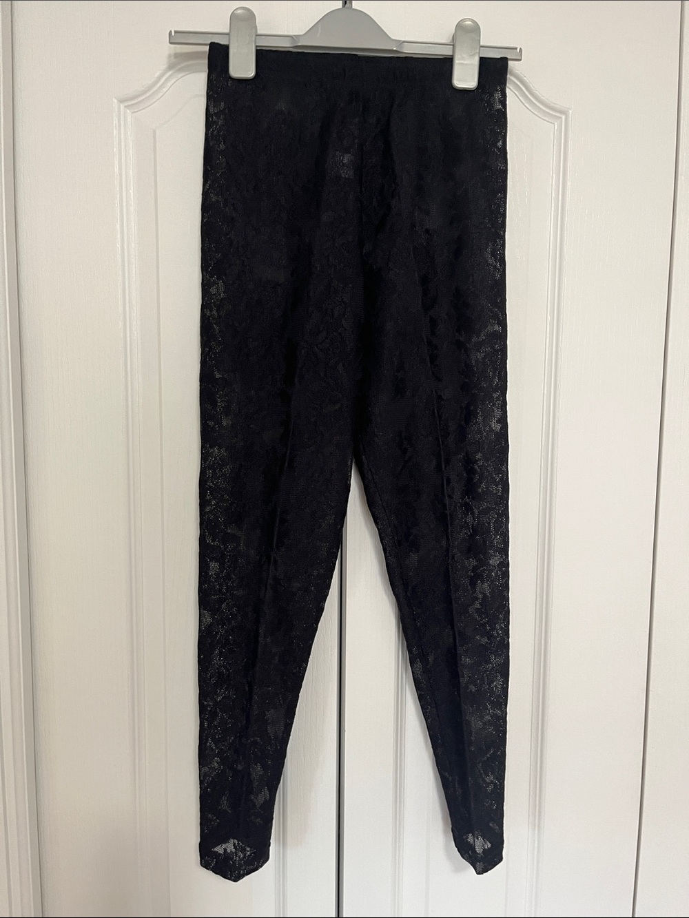 HUE Black Lace Leggings, O/S